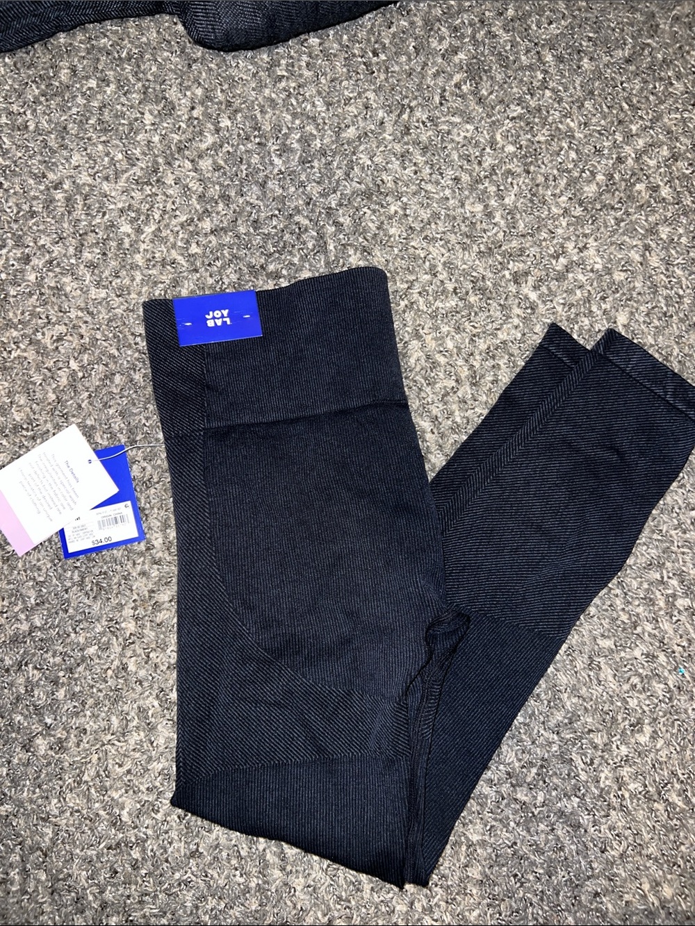 JoyLab Black Ribbed High-Waist women’s Leggings